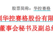 漯河华控赛格董事长、董秘、副总经理三高管同日辞职